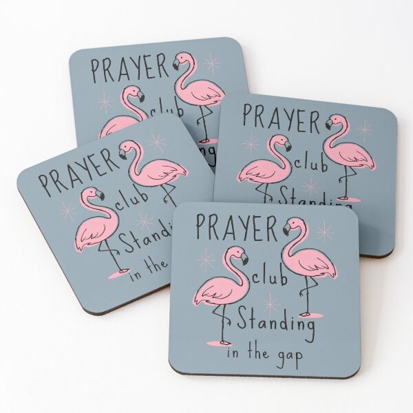 Item preview, Pink Flamingo Prayer Club, Team Jesus, Flamingoes Standing in the Gap, Christian Praying School Group           designed and sold by Forevermore.