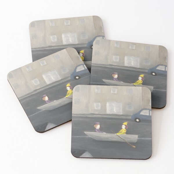 Item preview, Rowboat Journey in the City designed and sold by vintatchie.