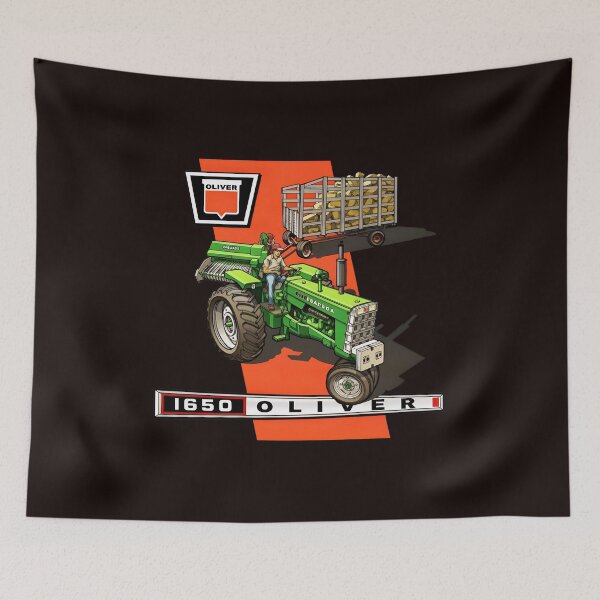 Item preview, Oliver 1650 Tractor Hay Baler Farm Art designed and sold by FlipStrawSpot.