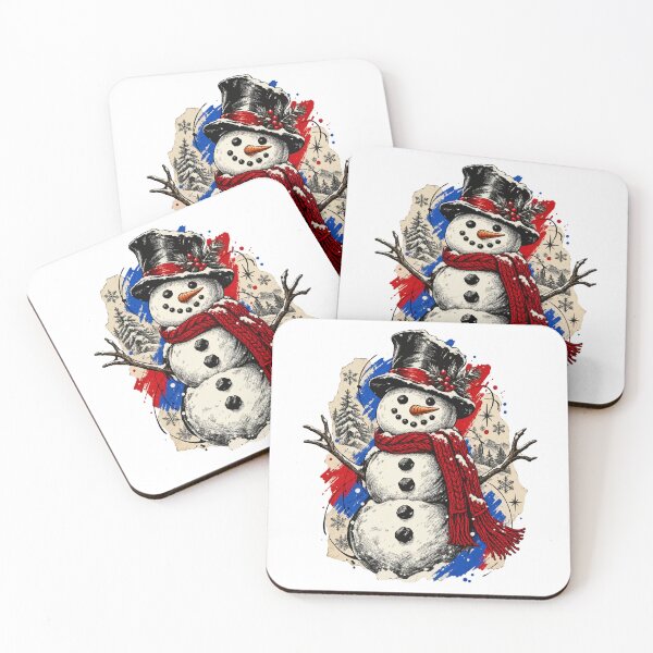 Item preview, The Snowman Smiles Among Scarves and Stars designed and sold by Honu2025.