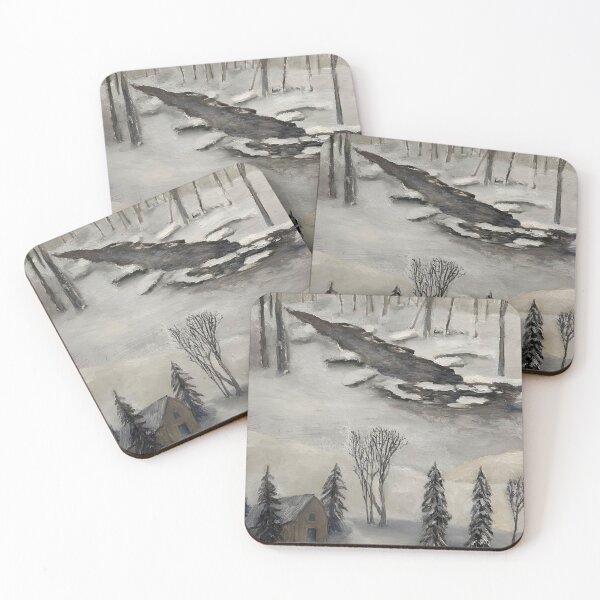 Item preview, Quiet Cabin in the Snowy Woods designed and sold by vintatchie.