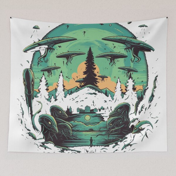 Item preview, Alien Invasion Attack on Earth T-Shirt designed and sold by Alphakenon.