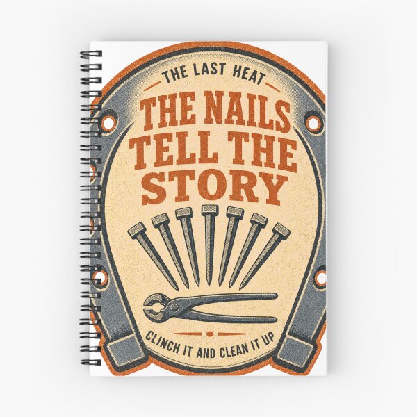 Item preview, The Nails Tell The Story Horseshoe Badge designed and sold by BoosterShop.