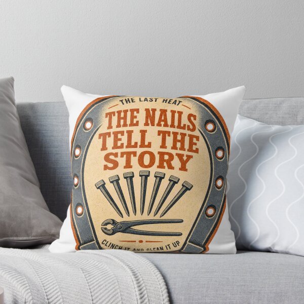 Item preview, The Nails Tell The Story Horseshoe Badge designed and sold by BoosterShop.