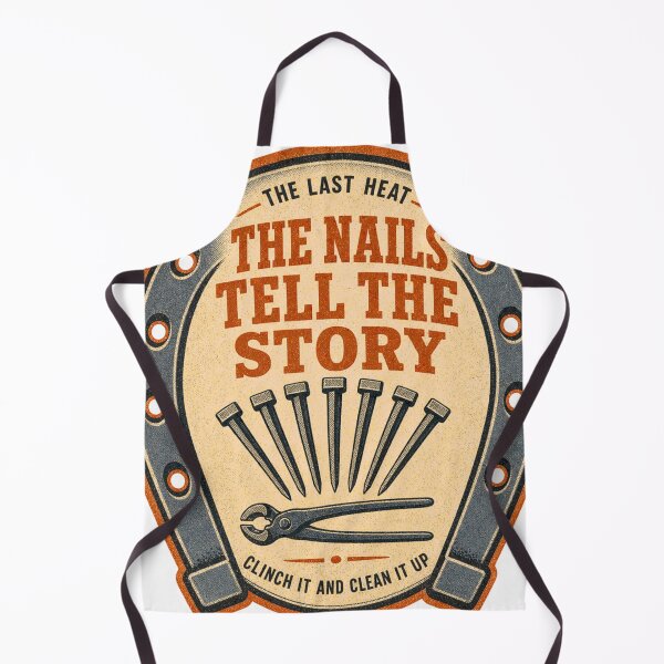 Item preview, The Nails Tell The Story Horseshoe Badge designed and sold by BoosterShop.