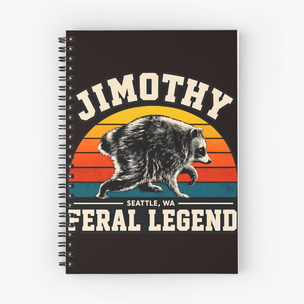 Item preview, Jimothy Seattle WA Feral Legend Raccoon Retro Sunset designed and sold by FlipStrawSpot.