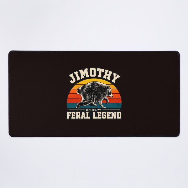 Item preview, Jimothy Seattle WA Feral Legend Raccoon Retro Sunset designed and sold by FlipStrawSpot.