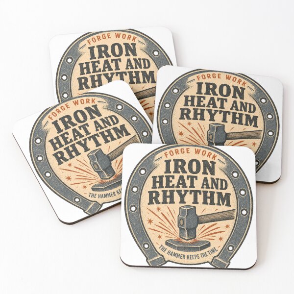 Item preview, Iron Heat and Rhythm blacksmithing badge designed and sold by BoosterShop.