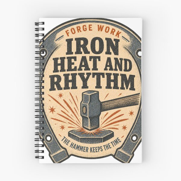 Item preview, Iron Heat and Rhythm blacksmithing badge designed and sold by BoosterShop.