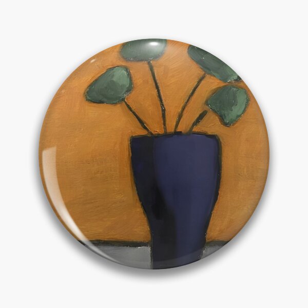 Artikelvorschau, Botanische Blätter in dunkelblauer Vase entworfen und verkauft von vintatchie.