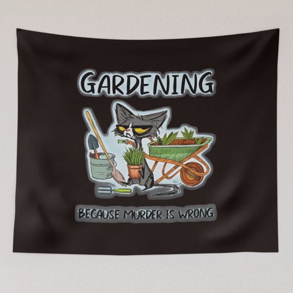 Item preview, Grumpy Cat Gardening Because Murder Is Wrong  designed and sold by FlipStrawSpot.