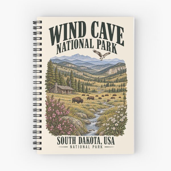 Item preview, Wind Cave National Park, South Dakota, USA [Vintage Illustration] designed and sold by elektronen.