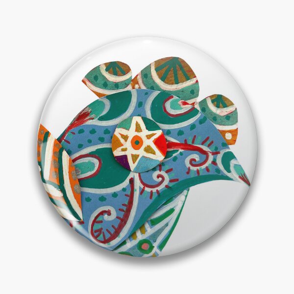 Item preview, Colorful Folk Bird Paisley Star Art designed and sold by Fani*.