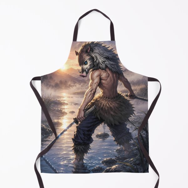 Item preview, Inosuke Hashibira Demon Slayer Misty River Sunrise designed and sold by SolenneAzur.