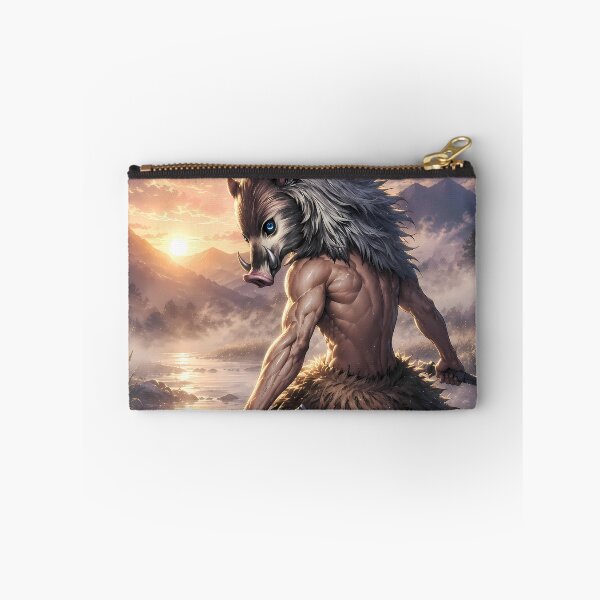 Item preview, Inosuke Hashibira Demon Slayer Misty River Sunrise designed and sold by SolenneAzur.