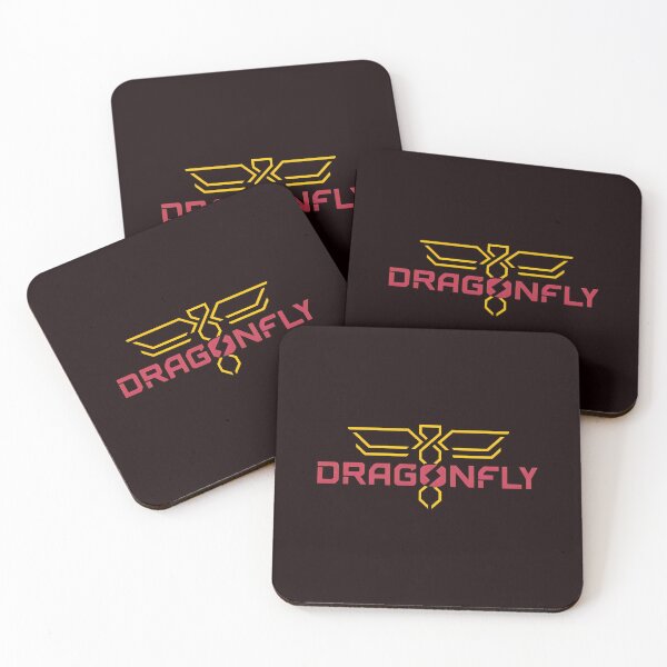 Item preview, Geometric Dragonfly Emblem Red Yellow Modern Symbol designed and sold by ShophiaCrafts.
