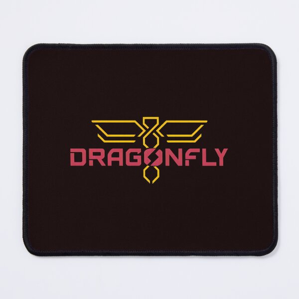 Item preview, Geometric Dragonfly Emblem Red Yellow Modern Symbol designed and sold by ShophiaCrafts.