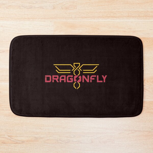 Item preview, Geometric Dragonfly Emblem Red Yellow Modern Symbol designed and sold by ShophiaCrafts.