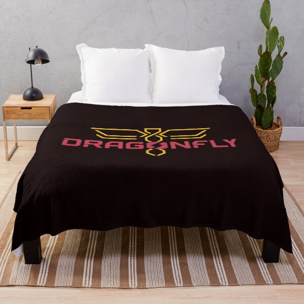 Item preview, Geometric Dragonfly Emblem Red Yellow Modern Symbol designed and sold by ShophiaCrafts.