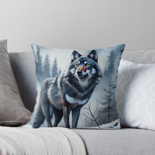 Item preview, Black Wolf Among Snowy Pines designed and sold by Gustavo Navarro.