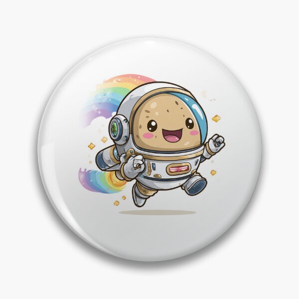 Item preview, Kawaii Potato Astronaut with Rainbow Jetpack – Cute Space Explorer Design designed and sold by Alphakenon.