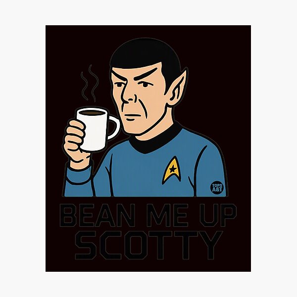Item preview, Bean Me Up Scotty Spock Coffee designed and sold by ShophiaCrafts.