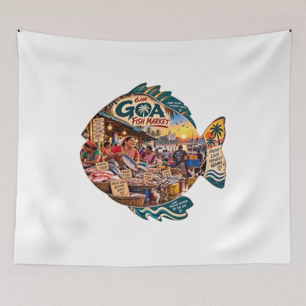 Item preview, Goa Fish Market — 6AM Fresh Catch designed and sold by Goanheartprints.