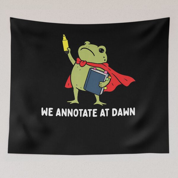 Item preview, We Annotate At Dawn English Teacher Funny Frog Reader designed and sold by smiadraspi.