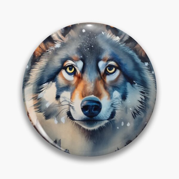 Item preview, Wolf Portrait Above Snowy Pines designed and sold by Gustavo Navarro.