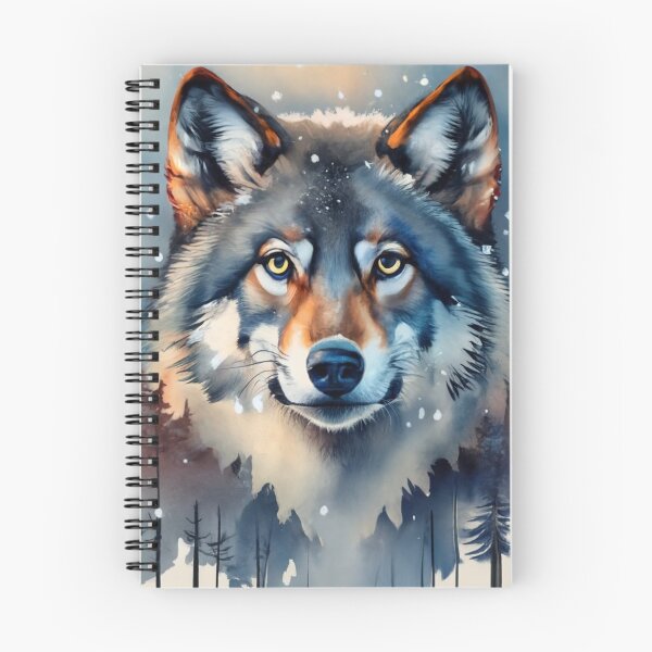 Item preview, Wolf Portrait Above Snowy Pines designed and sold by Gustavo Navarro.