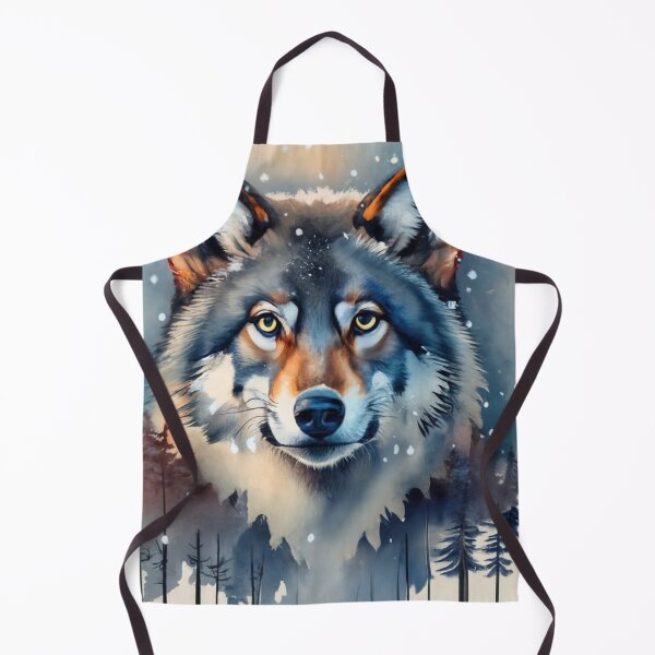 Item preview, Wolf Portrait Above Snowy Pines designed and sold by Gustavo Navarro.