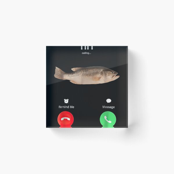 Item preview, Fih Calling Remind Me Message Decline Accept Phone Call Fish designed and sold by clothesNlife.