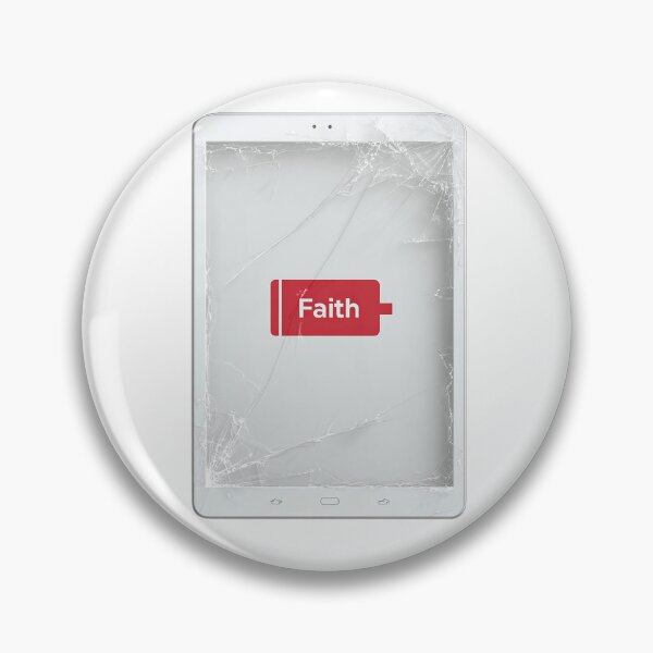 Item preview, Faith Battery Low – Broken Tablet Spiritual Metaphor Design designed and sold by Alphakenon.