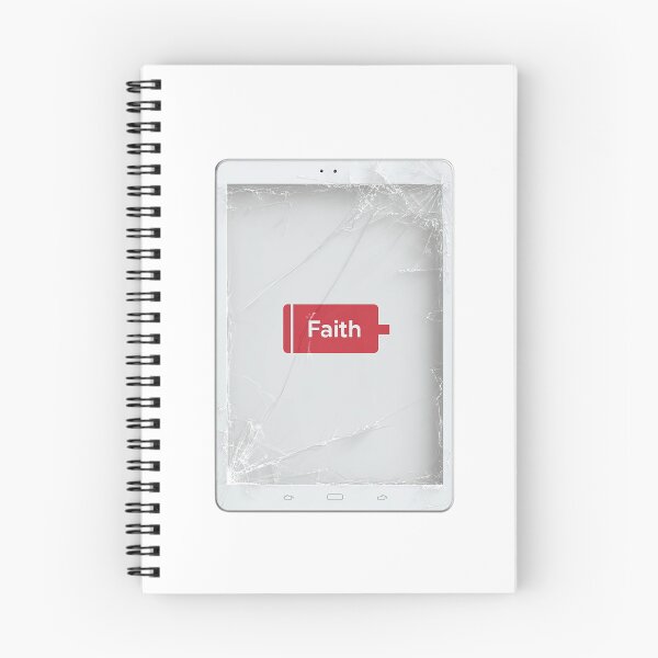 Item preview, Faith Battery Low – Broken Tablet Spiritual Metaphor Design designed and sold by Alphakenon.
