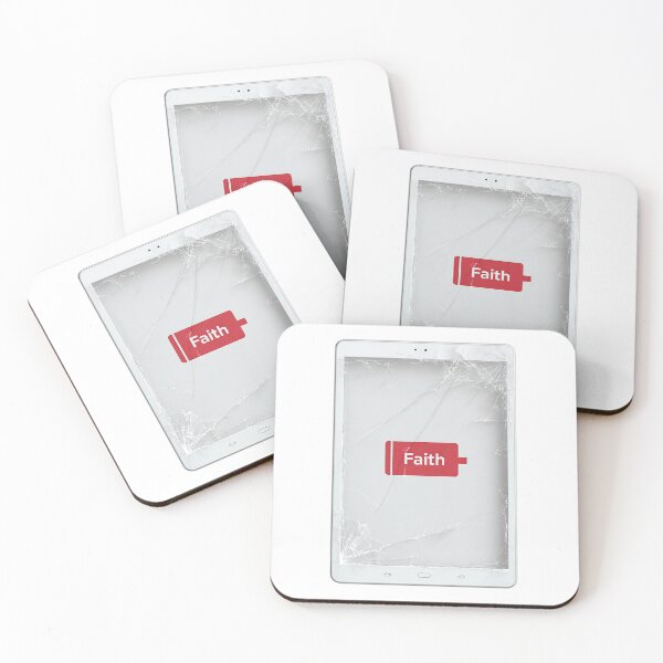 Item preview, Faith Battery Low – Broken Tablet Spiritual Metaphor Design designed and sold by Alphakenon.