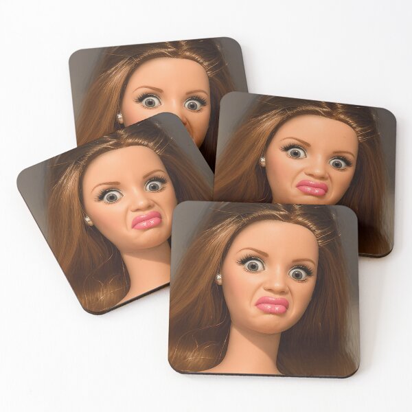 Item preview, Shocked Doll Face Meme Funny Reaction Graphic designed and sold by clothesNlife.