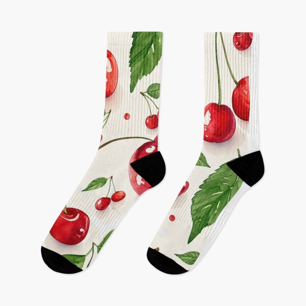 Item preview, Watercolor Cherry Pattern Red Fruit Aesthetic designed and sold by mashumallow.