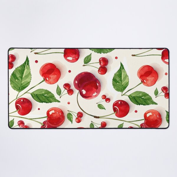 Item preview, Watercolor Cherry Pattern Red Fruit Aesthetic designed and sold by mashumallow.
