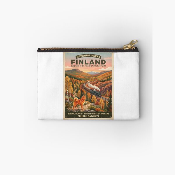 Item preview, Finnish Spitz Autumn Train Guide designed and sold by PictoVibe.