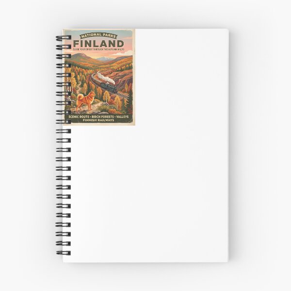 Item preview, Finnish Spitz Autumn Train Guide designed and sold by PictoVibe.