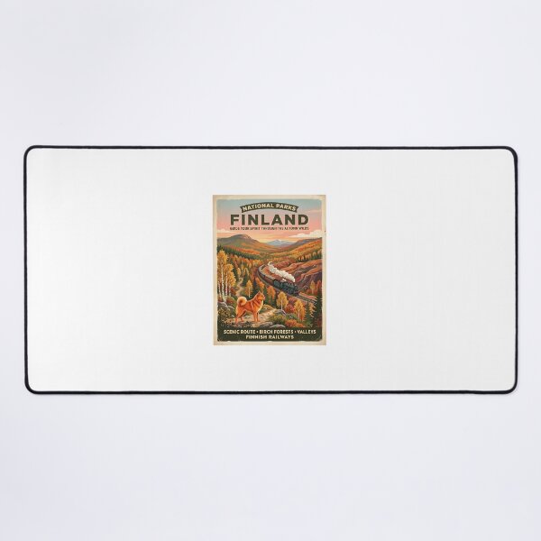 Item preview, Finnish Spitz Autumn Train Guide designed and sold by PictoVibe.