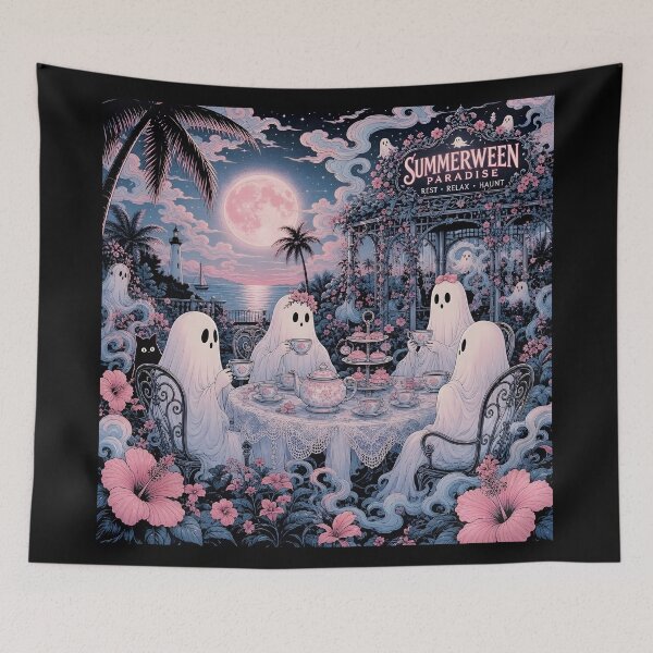 Item preview, Summerween Paradise- Tea in a Summer Garden designed and sold by Shelley Loewnau-Jones Studio.