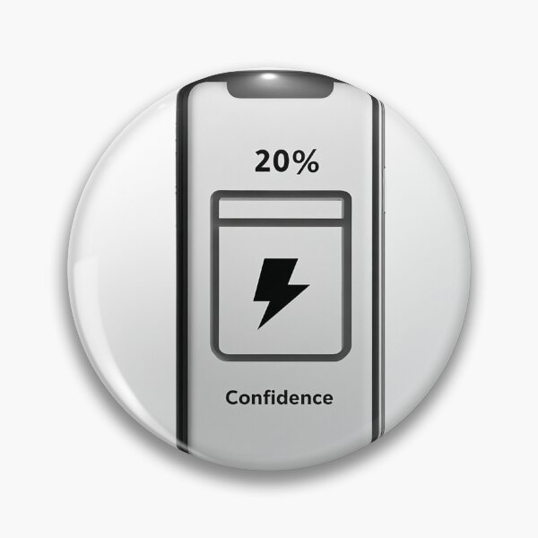 Item preview, Low Battery Confidence – Mental Health Minimalist Phone Design designed and sold by Alphakenon.