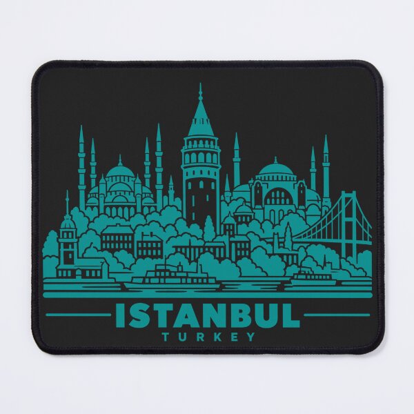 Item preview, Istanbul Turkey Line Art Skyline Poster designed and sold by CMYKStudio.