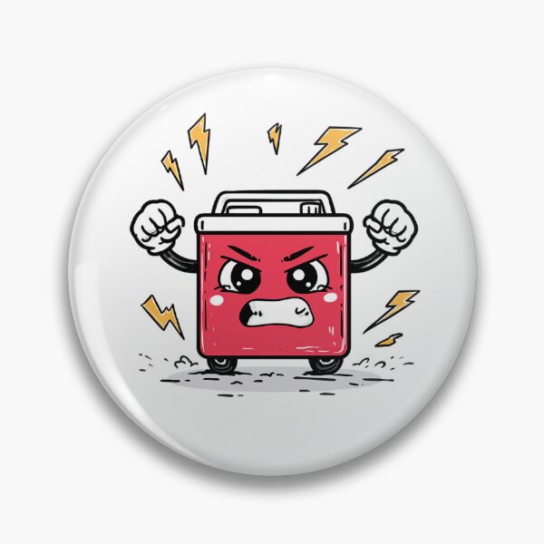 Item preview, Raging Battery – Cartoon Voltage Overload with Angry Attitude designed and sold by Alphakenon.