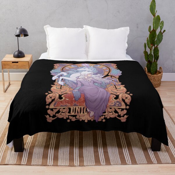 Item preview, Elegant Woman and Unicorn Art Nouveau Style designed and sold by FlorianZieme.