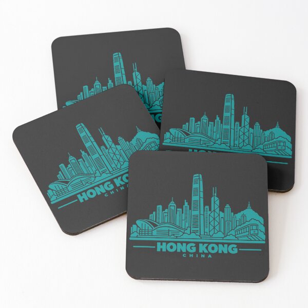 Item preview, Hong Kong China Line Art Skyline Poster designed and sold by CMYKStudio.