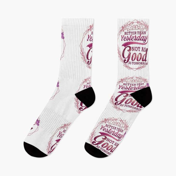 Item preview, Better Than Yesterday, Not as Good as Tomorrow — Pink Glitter Motivation designed and sold by Radiant Rebellion.