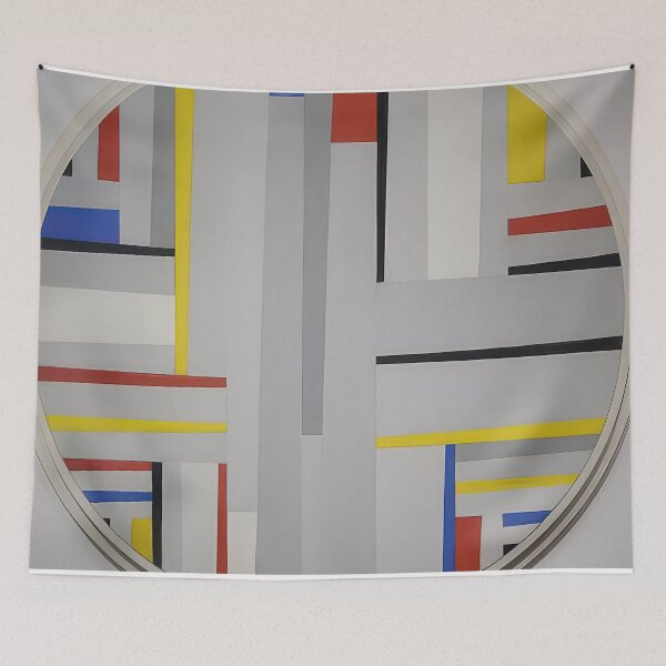 Item preview, Relational painting, tondo - neoplasticism designed and sold by NeonCanvasDream.