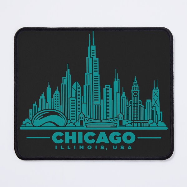 Item preview, Chicago Illinois USA Line Art Skyline Poster designed and sold by CMYKStudio.